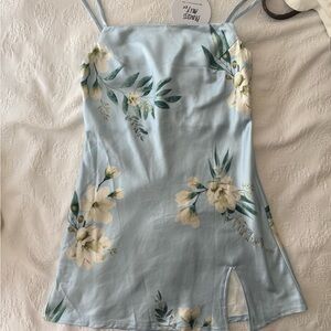Princess Polly Light Blue Floral Mini Dress
